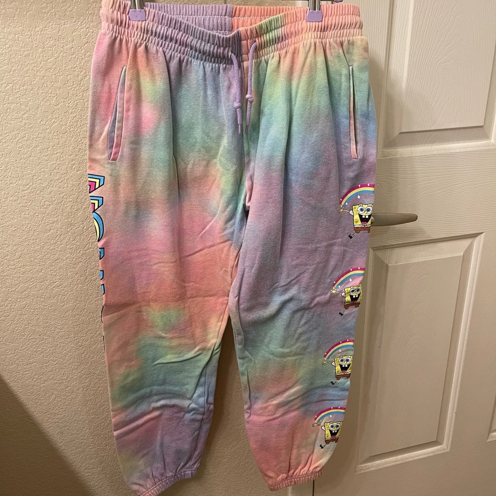 SpongeBob tie dye sweat pants